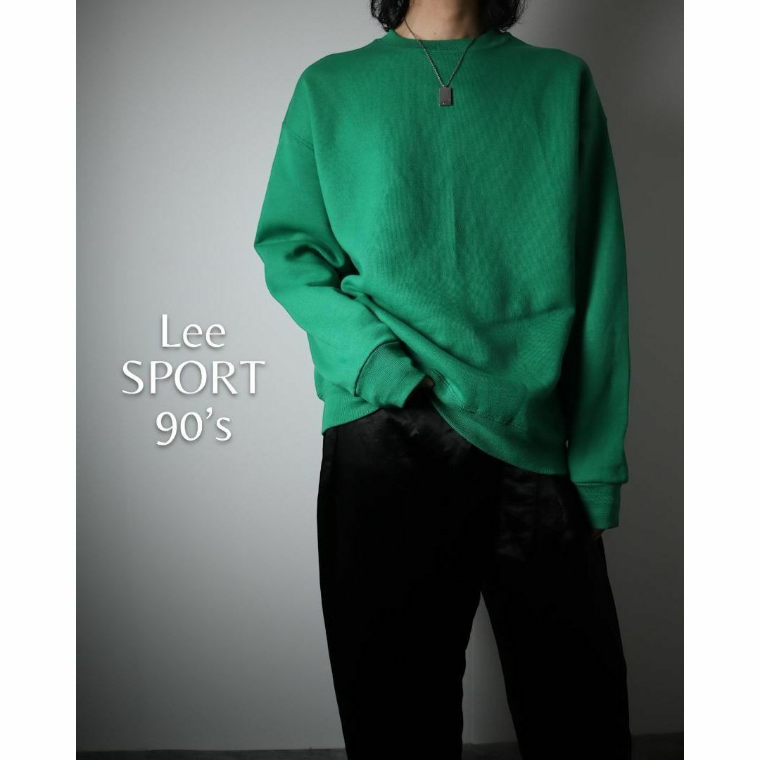 Lee(リー)の90s Lee SPORT ヘビーウェイト 無地 スウェット 緑 USA製 L メンズのトップス(スウェット)の商品写真