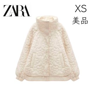 ザラ(ZARA)の【ZARA】ザラ フラワー パフ ブルゾン ジャンパー ベージュ(ブルゾン)