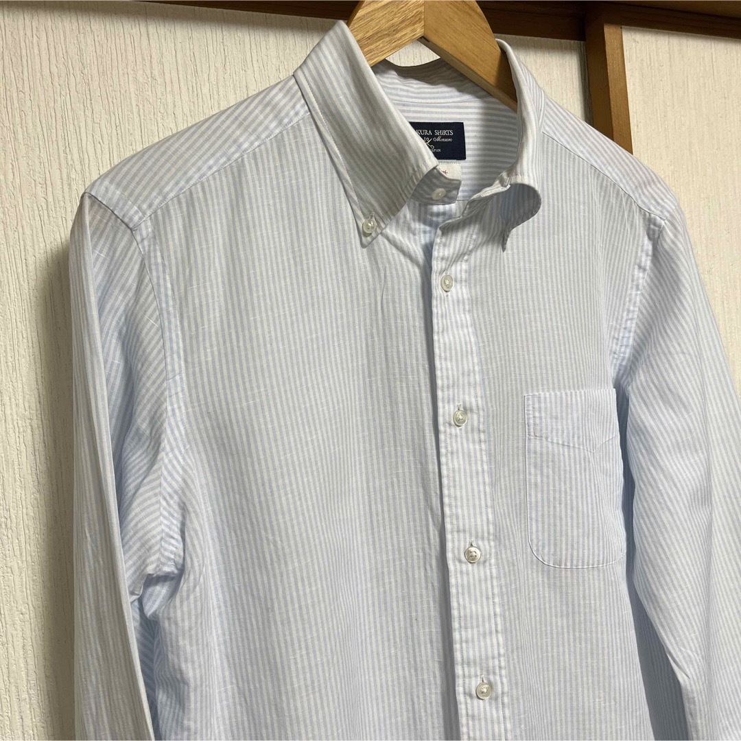 ts様【極美品】Maker's Shirt鎌倉MTM  Albini 綿麻シャツ メンズのトップス(シャツ)の商品写真