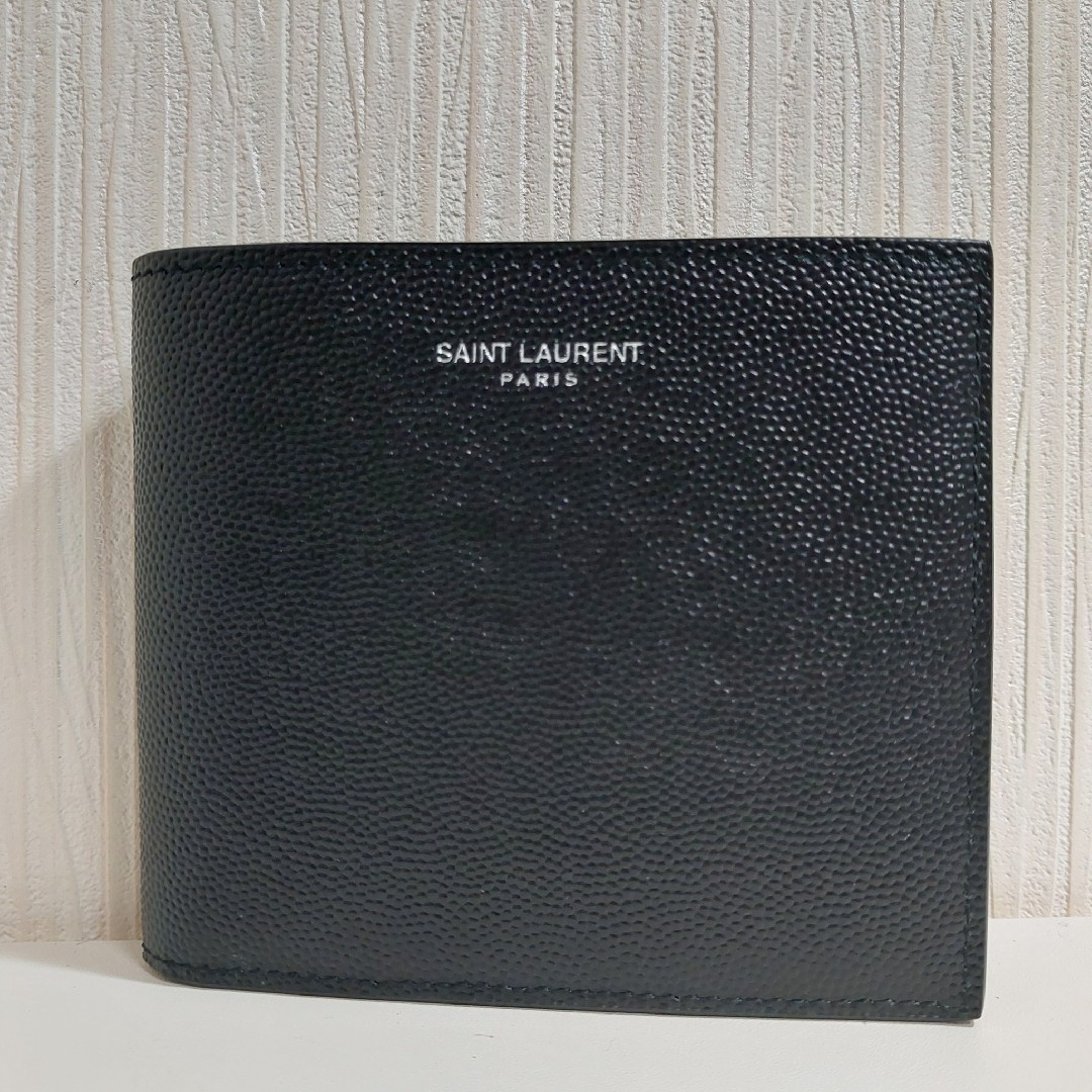 Saint Laurent(サンローラン)のサンローラン イースト/ウエスト 二つ折り財布 レザー ブラック 396303 メンズのファッション小物(折り財布)の商品写真