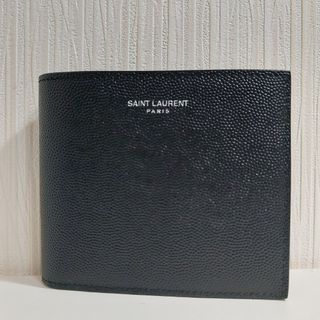 Saint Laurent - サンローラン イースト/ウエスト 二つ折り財布 レザー ブラック 396303