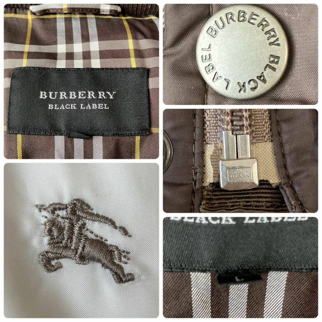 BURBERRY BLACK LABEL(バーバリーブラックレーベル)の美品★バーバリーブラックレーベル★ダウンジャケット★刺繍★ノバチェック柄★L メンズのジャケット/アウター(ダウンジャケット)の商品写真