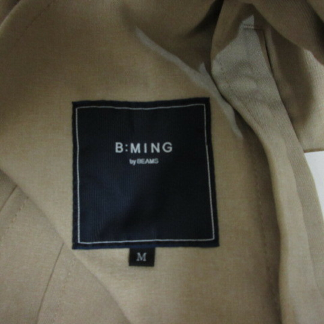 B:MING LIFE STORE by BEAMS(ビーミング ライフストア バイ ビームス)のビーミングバイビームス コマツ リネンライク ステンカラー コート M ベージュ メンズのジャケット/アウター(ステンカラーコート)の商品写真