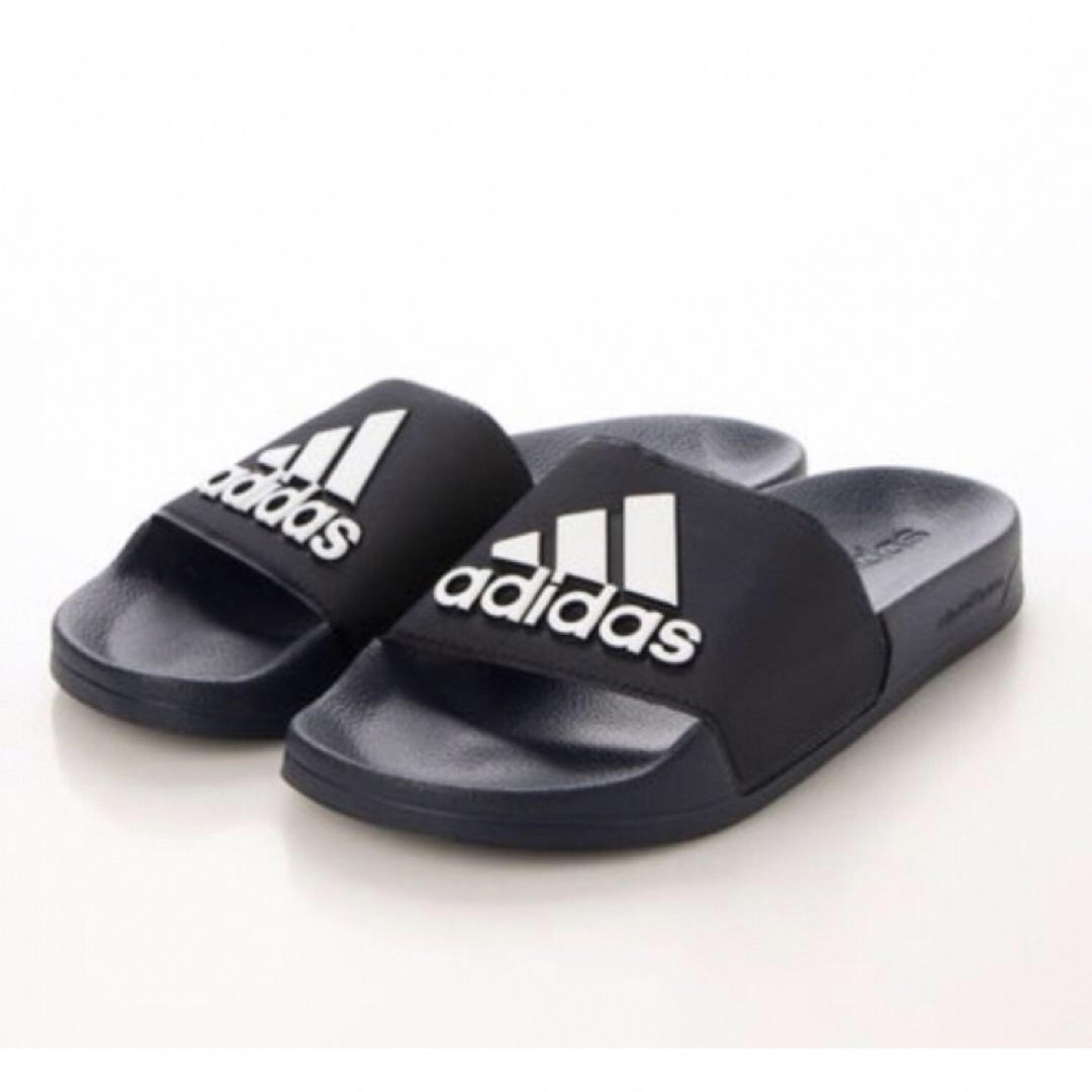 adidas(アディダス)のアディダス シャワーサンダル ネイビー 24.5センチ 新品 タグ付き レディースの靴/シューズ(サンダル)の商品写真