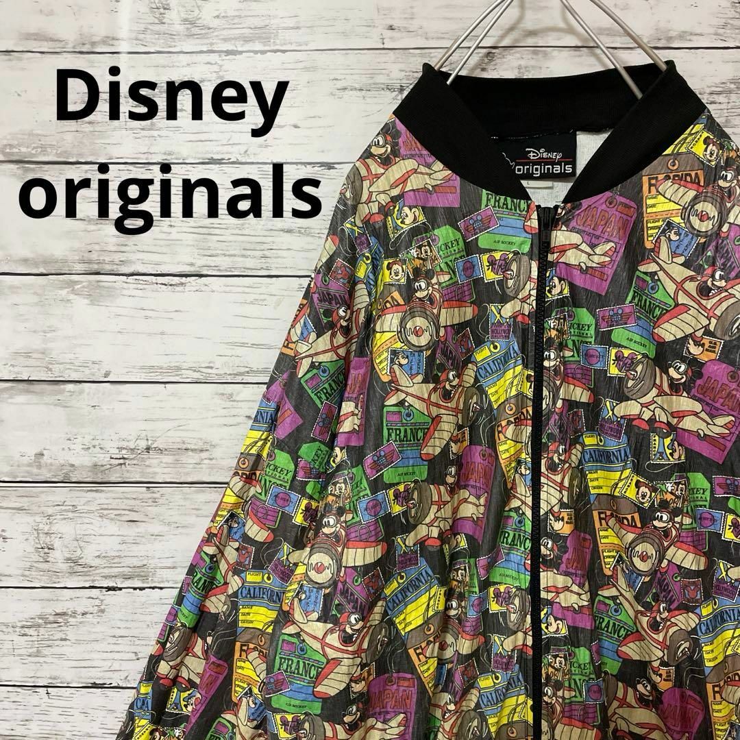 Disney(ディズニー)のDisney originals ディズニー 総柄 ペーパージャケット ブルゾン メンズのジャケット/アウター(ブルゾン)の商品写真
