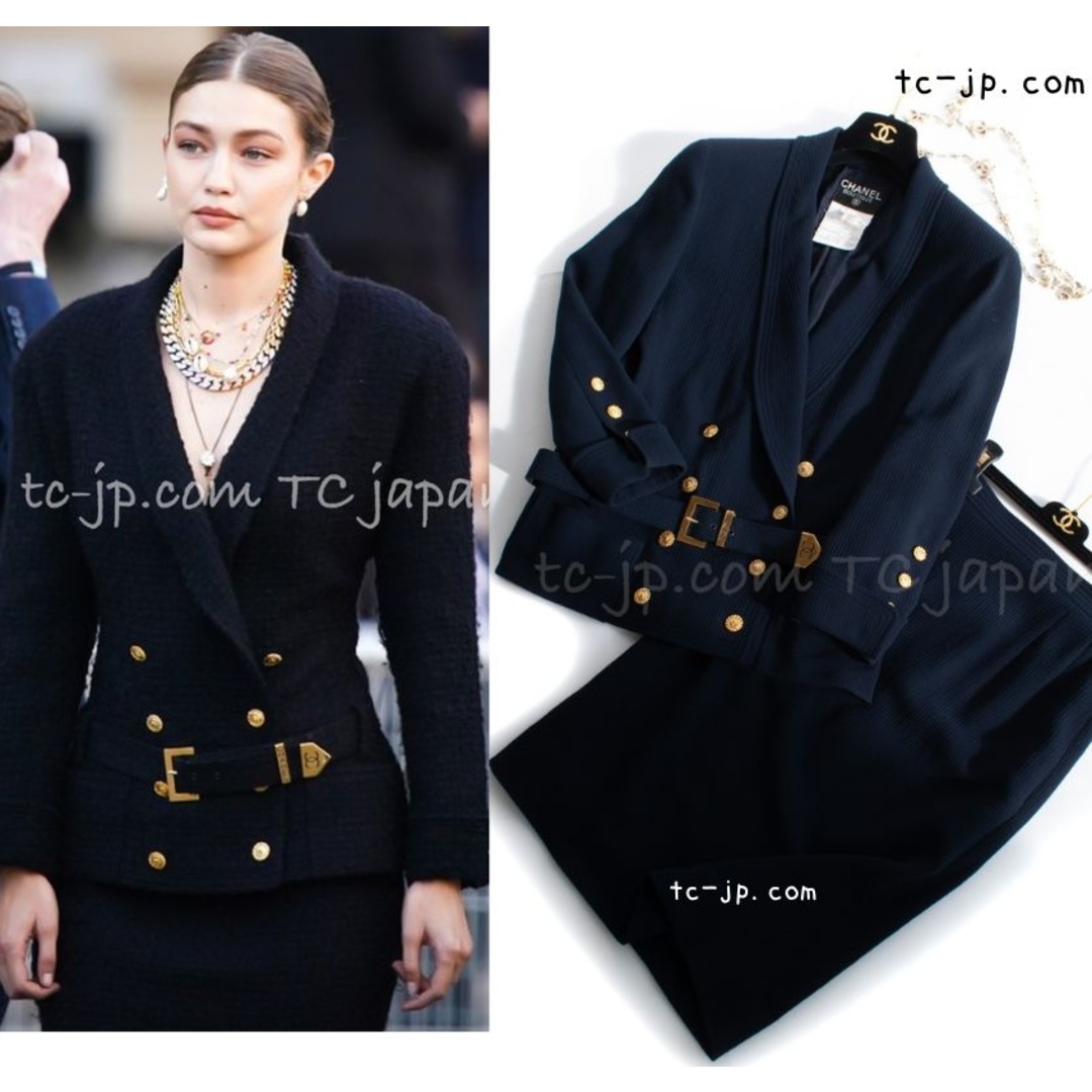 CHANEL - シャネル スーツ 限定版 Gigi ヴィンテージ ネイビー CHANEL - シャネル スーツ 限定版 Gigi ヴィンテージ ネイビー