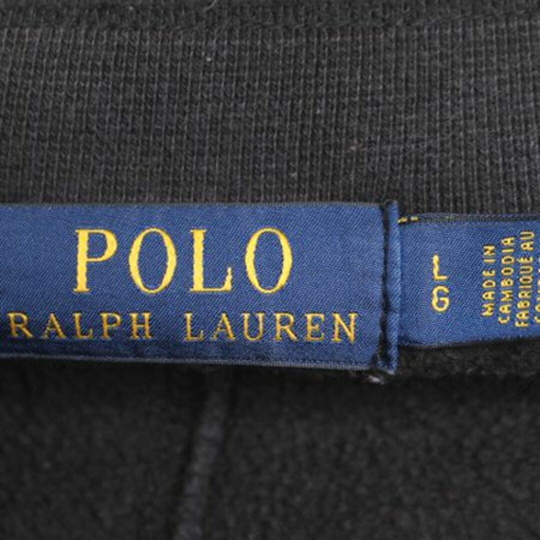 Ralph Lauren(ラルフローレン)のポロ ラルフローレン ポケット付き スウェット パンツ メンズ L POLO 裏起毛 トレーナー ヘビーウェイト ポニー刺繍 ワンポイント ブラック メンズのパンツ(その他)の商品写真