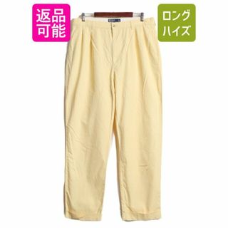 ラルフローレン(Ralph Lauren)の90s ポロ ラルフローレン コットン チノ パンツ メンズ 36 32 POLO 90年代 オールド ストレート スラックス ツータック チノパン イエロー(チノパン)