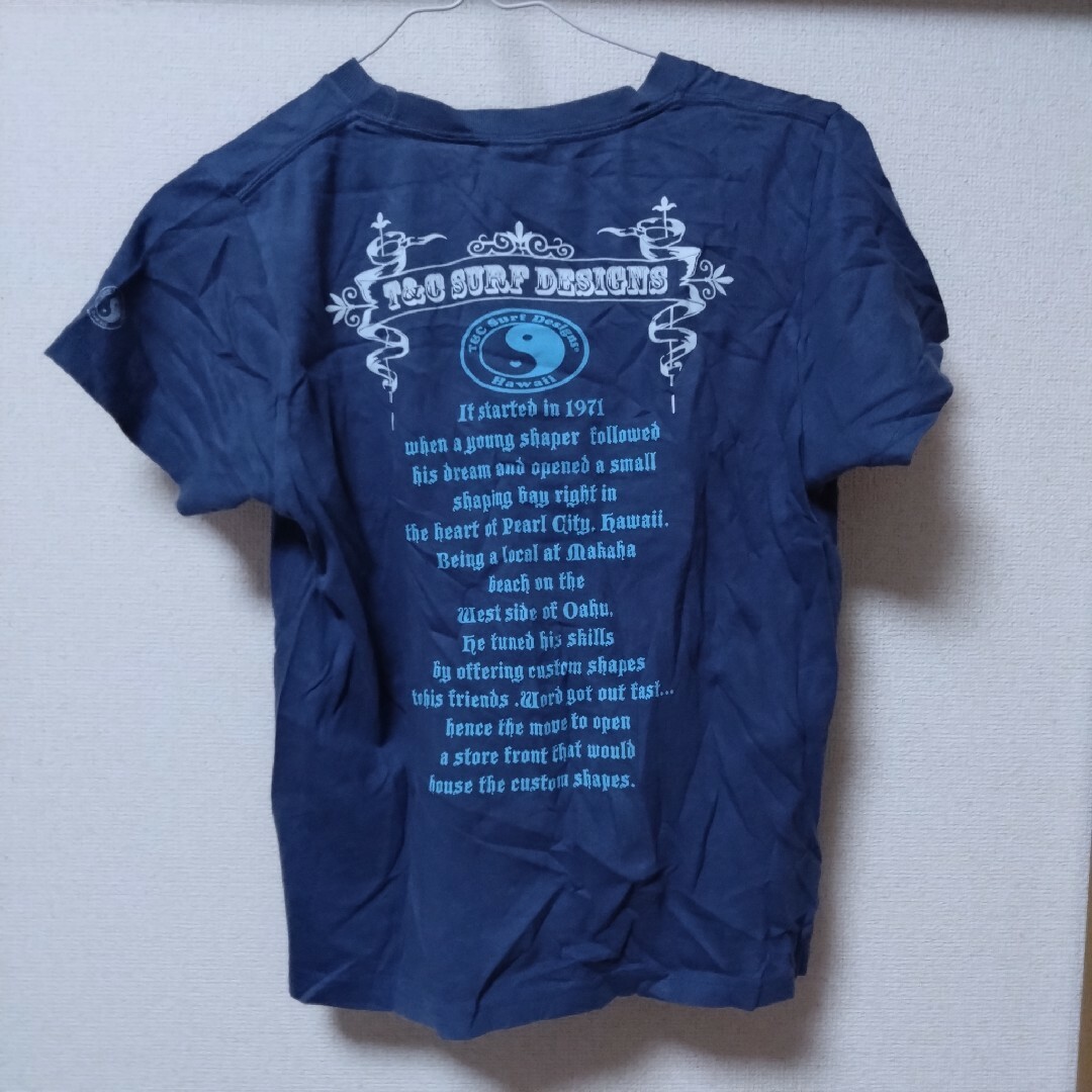 Town & Country(タウンアンドカントリー)のT＆C SURF DESIGNS Tシャツ Mサイズ　レディース　ブルー　半袖 レディースのトップス(Tシャツ(半袖/袖なし))の商品写真