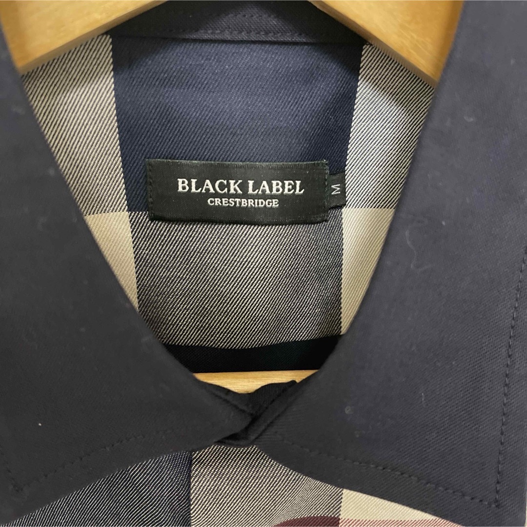 BLACK LABEL CRESTBRIDGE(ブラックレーベルクレストブリッジ)のブラックレーベルクレストブリッジ　ベージュ　チェック　パッチワーク　シャツ メンズのトップス(シャツ)の商品写真