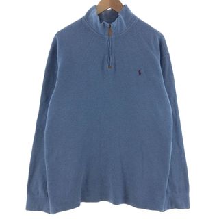 ラルフローレン(Ralph Lauren)の古着 ラルフローレン Ralph Lauren POLO by Ralph Lauren ハーフジップスウェットシャツ トレーナー メンズXXL /eaa390265(スウェット)