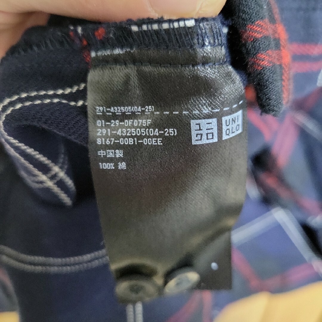 UNIQLO(ユニクロ)のユニクロ　チェック　シャツ　ワンピース レディースのワンピース(ひざ丈ワンピース)の商品写真