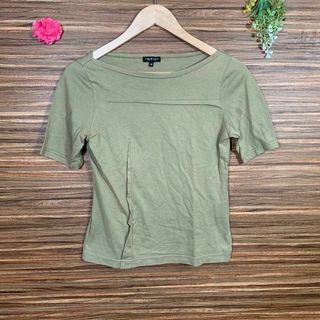 インディヴィ(INDIVI)のINDIVI Tシャツ 38サイズ M相当 緑 グリーン レディース 半袖(Tシャツ(半袖/袖なし))