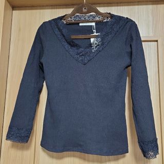 ページボーイ(PAGEBOY)の新品　ページボーイ　レース　リブ　インナー　カットソー(カットソー(長袖/七分))