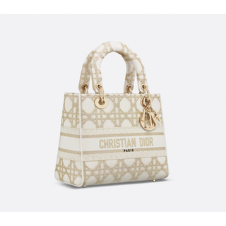 クリスチャンディオール(Christian Dior)の新作 新品 ディオール LADY D-LITE ミディアムバッグ ゴールド(ハンドバッグ)