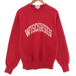 リー(Lee)の古着 90年代 リー Lee WISCONSIN ウィスコンシン大学 リバースウィーブタイプ カレッジスウェットシャツ トレーナー USA製 メンズM ヴィンテージ /eaa390281(スウェット)