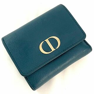 クリスチャンディオール(Christian Dior)の【現行品】 ディオール CD MONTAIGNE ブルー 三つ折り財布 正規品(財布)