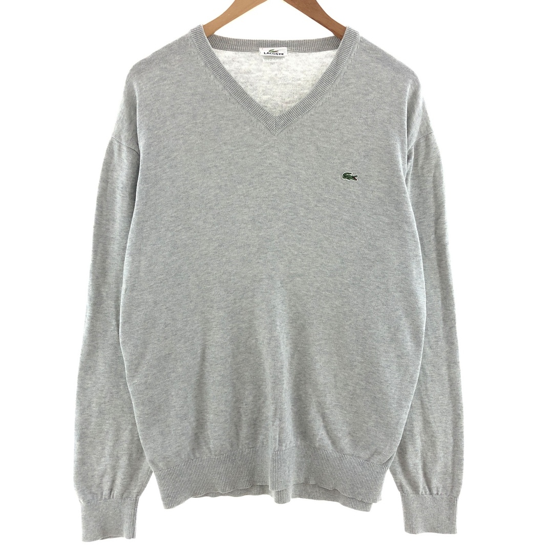 LACOSTE(ラコステ)の古着 ラコステ LACOSTE Vネック コットンニットセーター メンズXXL 長袖 /eaa382915 メンズのトップス(ニット/セーター)の商品写真