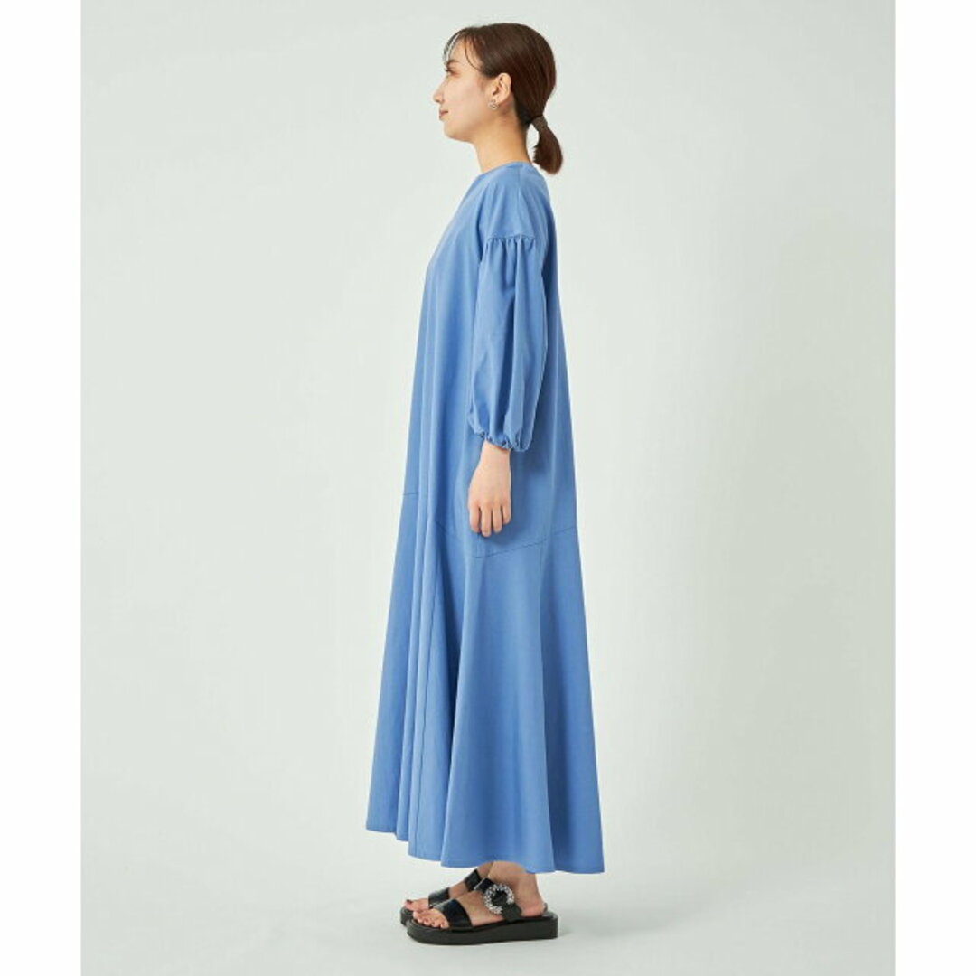 UNITED ARROWS green label relaxing(ユナイテッドアローズグリーンレーベルリラクシング)の【COBALT】【M(38)】ボリュームスリーブ マーメイド ワンピース -接触冷感・UVカット- レディースのワンピース(ロングワンピース/マキシワンピース)の商品写真