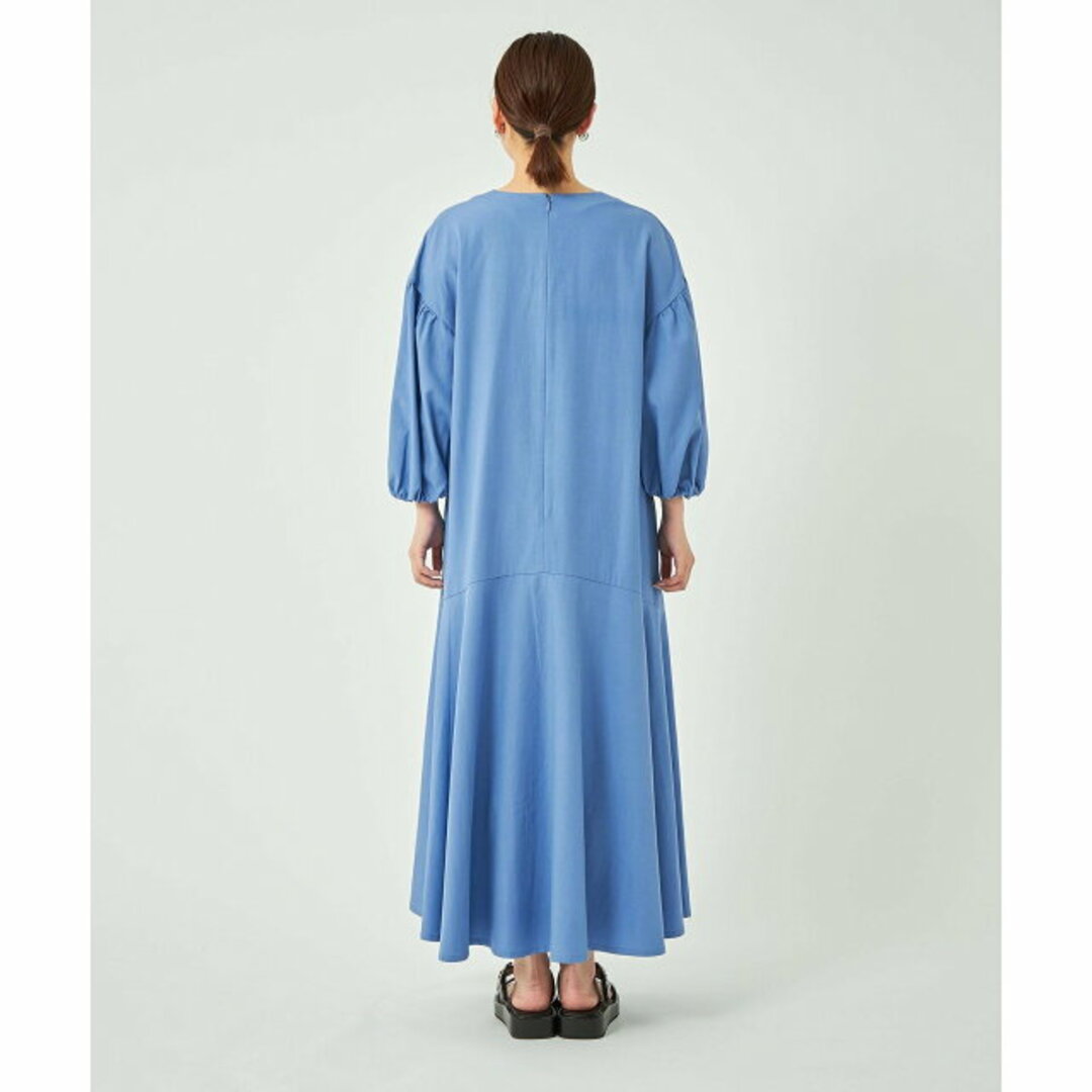 UNITED ARROWS green label relaxing(ユナイテッドアローズグリーンレーベルリラクシング)の【COBALT】【M(38)】ボリュームスリーブ マーメイド ワンピース -接触冷感・UVカット- レディースのワンピース(ロングワンピース/マキシワンピース)の商品写真