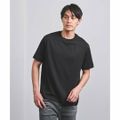 【BLACK】サイドシームレス クルーネック Tシャツ