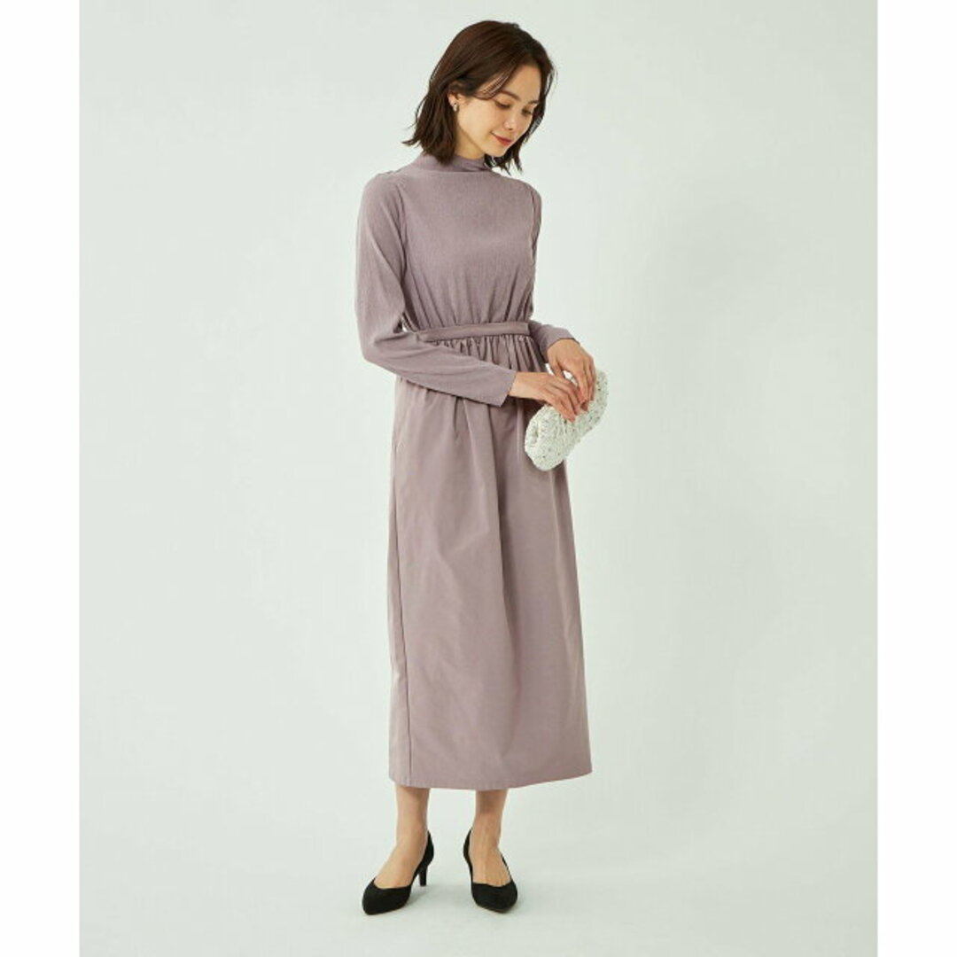 UNITED ARROWS green label relaxing(ユナイテッドアローズグリーンレーベルリラクシング)の【LILAC】シャーリング * タフタ ワンピース レディースのワンピース(ロングワンピース/マキシワンピース)の商品写真