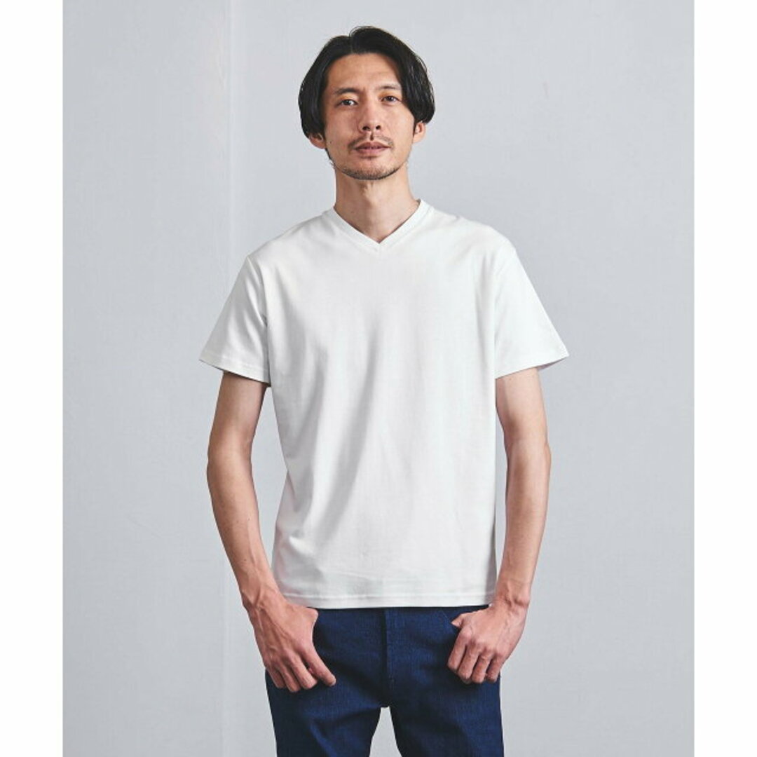 UNITED ARROWS(ユナイテッドアローズ)の【WHITE】シャイニー Vネック Tシャツ その他のその他(その他)の商品写真