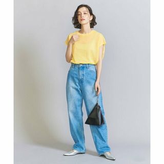 ビューティアンドユースユナイテッドアローズ(BEAUTY&YOUTH UNITED ARROWS)の【YELLOW】シアーニット フレンチスリーブ トップス(ニット/セーター)