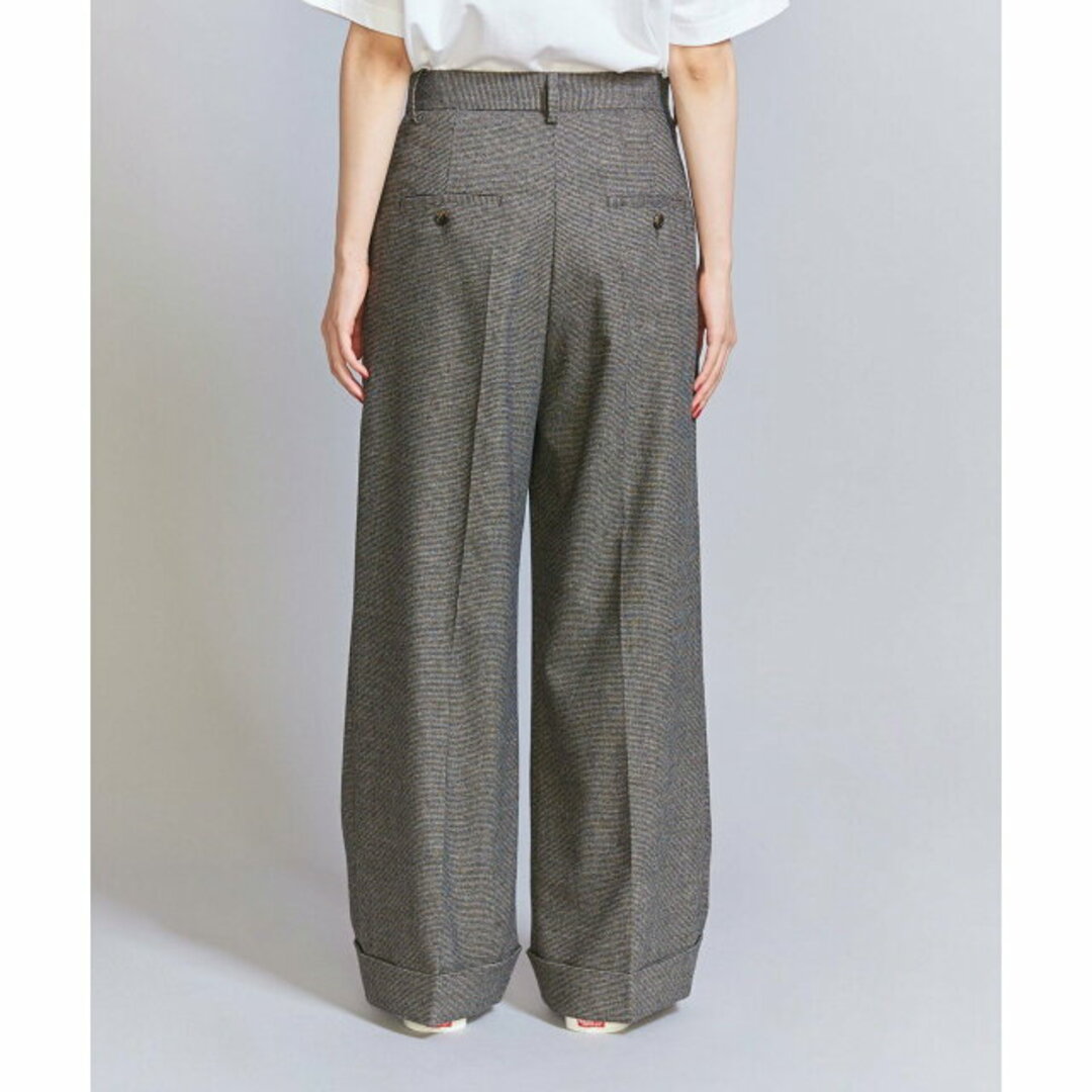 BEAUTY&YOUTH UNITED ARROWS(ビューティアンドユースユナイテッドアローズ)の【DK.BROWN】【S】ハウンドトゥース ワイドパンツ レディースのパンツ(その他)の商品写真