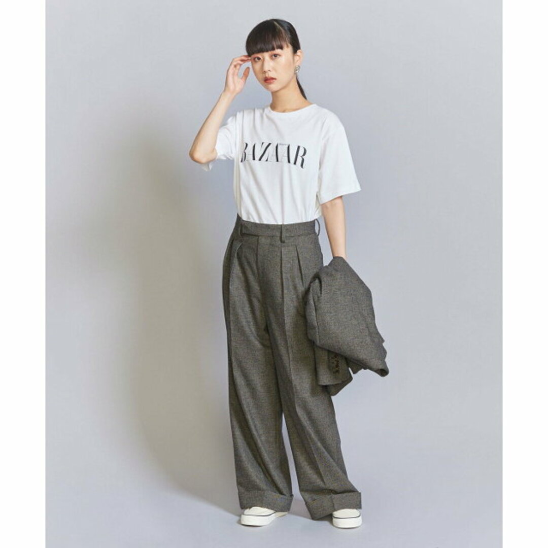 BEAUTY&YOUTH UNITED ARROWS(ビューティアンドユースユナイテッドアローズ)の【DK.BROWN】【S】ハウンドトゥース ワイドパンツ レディースのパンツ(その他)の商品写真