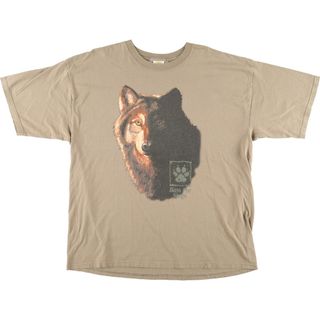 古着 Bass Pro Shops オオカミ柄 アニマルTシャツ メンズXXL /eaa425779(Tシャツ/カットソー(半袖/袖なし))