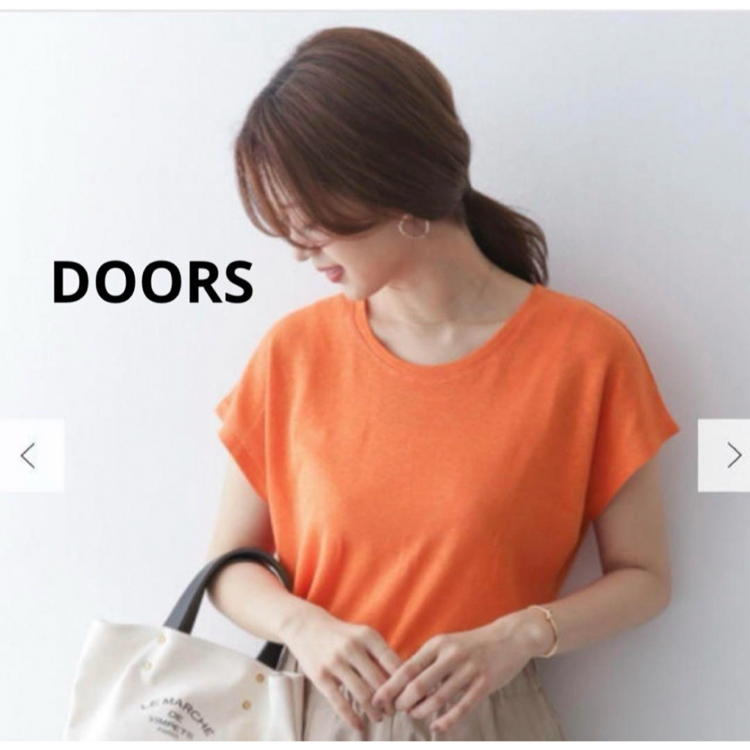 URBAN RESEARCH DOORS(アーバンリサーチドアーズ)のアーバンリサーチドアーズ　DOORS リネンコットンTシャツ レディースのトップス(Tシャツ(半袖/袖なし))の商品写真