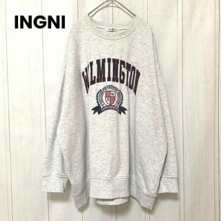 イング(INGNI)のst660 INGNI イング トレーナー プルオーバー トップス シンプル刺繍(Tシャツ/カットソー(七分/長袖))