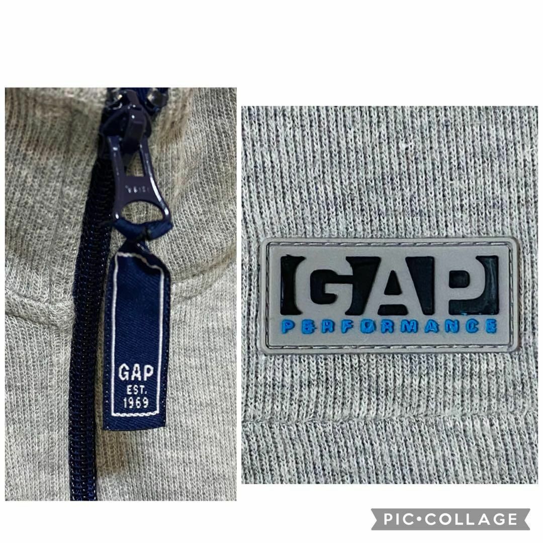 GAP(ギャップ)のst661 GAP トップス バイカラー グレー×青みネイビー 綿100% レディースのトップス(カットソー(長袖/七分))の商品写真