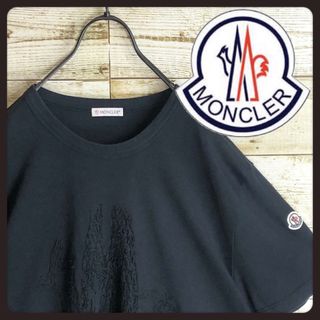 モンクレール(MONCLER)のMONCLER モンクレール tシャツ ビック刺繍ロゴ入り 美品(Tシャツ/カットソー(半袖/袖なし))