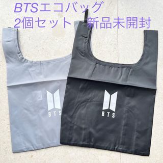 ボウダンショウネンダン(防弾少年団(BTS))のBTS エコバッグ　黒、グレー2個セット　新品未開封(アイドルグッズ)