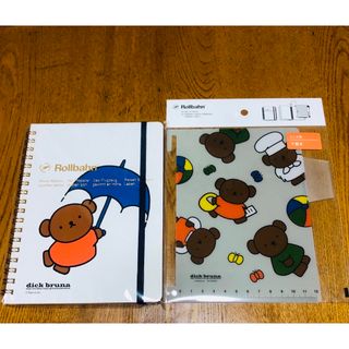 ミッフィー(miffy)の【ブルーナ絵本展限定】　ボリス　ロルバーン ポケット付メモL  下敷き(ノート/メモ帳/ふせん)