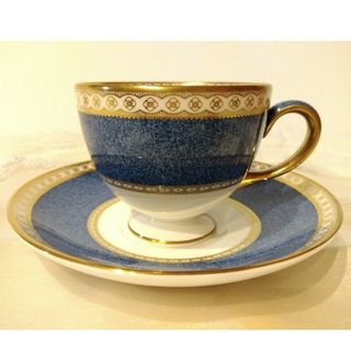 ウェッジウッド(WEDGWOOD)のウェッジウッド　ユーランダー　パウダーブルー　カップ&ソーサー１客(食器)