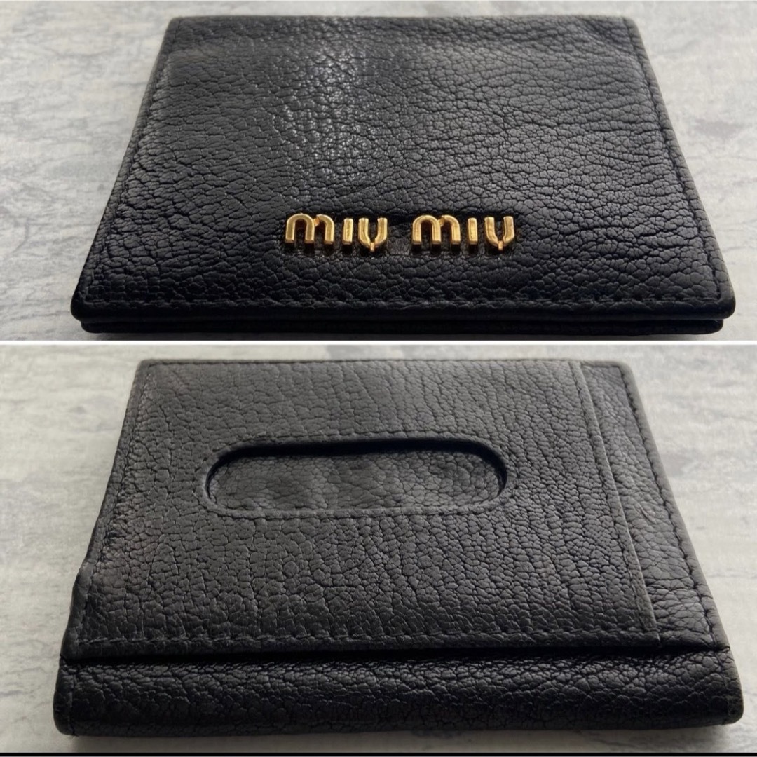 MIU MIU - miumiu ミュウミュウ パスケース カードケース レザー MIU MIU - miumiu ミュウミュウ パスケース カードケース レザー