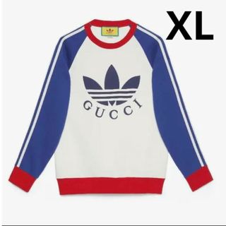 Gucci - ADIDAS X GUCCI コラボ スウェット トレーナー ホワイト XL