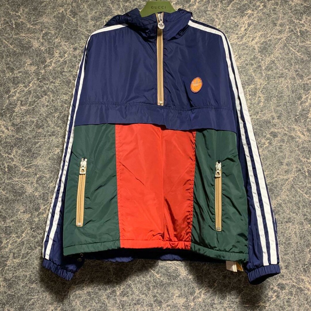 adidas x Gucci コラボ パラシュートナイロン ジャケット adidas x Gucci コラボ パラシュートナイロン ジャケット
