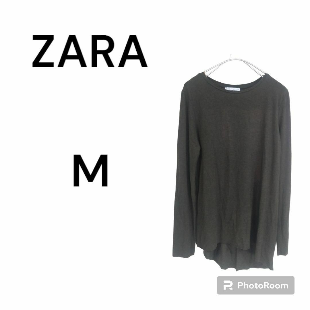 ZARA(ザラ)のザラ　長袖　シャツ　無地　薄め　下着　ゆったり　カジュアル　お出かけ 春 秋　冬 レディースのトップス(Tシャツ(長袖/七分))の商品写真