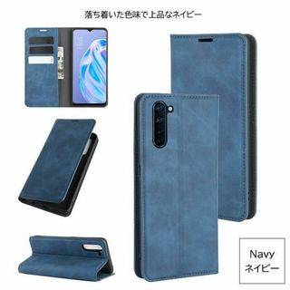 OPPO Reno３A レザーケース カード収納 手帳型 シンプル(Androidケース)