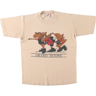 ジャージーズ(JERZEES)の古着 80~90年代 ジャージーズ Jerzees 半袖 プリントTシャツ USA製 メンズS ヴィンテージ /eaa424466(Tシャツ/カットソー(半袖/袖なし))