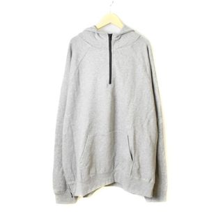 エッセンシャルズ HALF ZIP PULLOVER HOODIE グレー(パーカー)