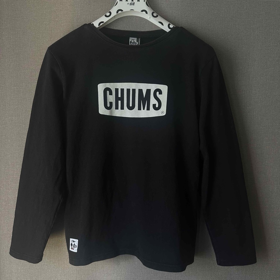 CHUMS(チャムス)のCHUMS チャムス ロングスリーブ ロンt ボックスロゴ エルボーパッチ メンズのトップス(Tシャツ/カットソー(七分/長袖))の商品写真