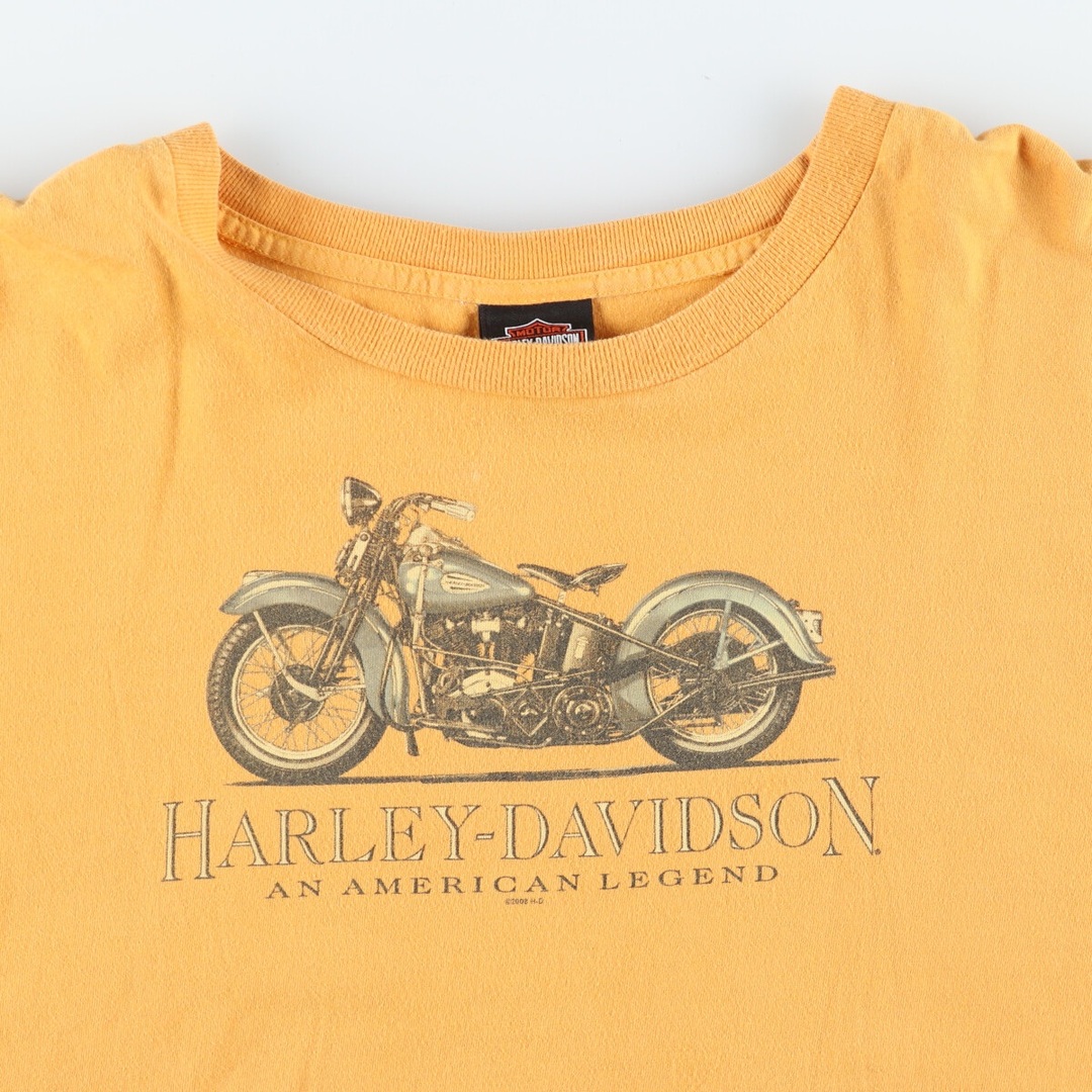 Harley Davidson(ハーレーダビッドソン)の古着 00年代 ハーレーダビッドソン Harley-Davidson 両面プリント モーターサイクル バイクTシャツ USA製 メンズXXL /eaa425467 メンズのトップス(Tシャツ/カットソー(半袖/袖なし))の商品写真