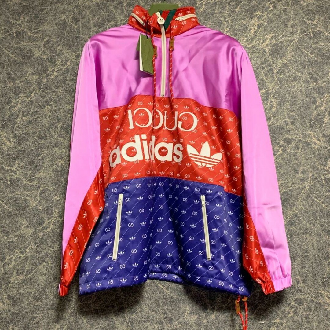 Gucci(グッチ)のadidas x Gucci ダブルネームアノラックブルゾン 48 メンズのジャケット/アウター(ブルゾン)の商品写真