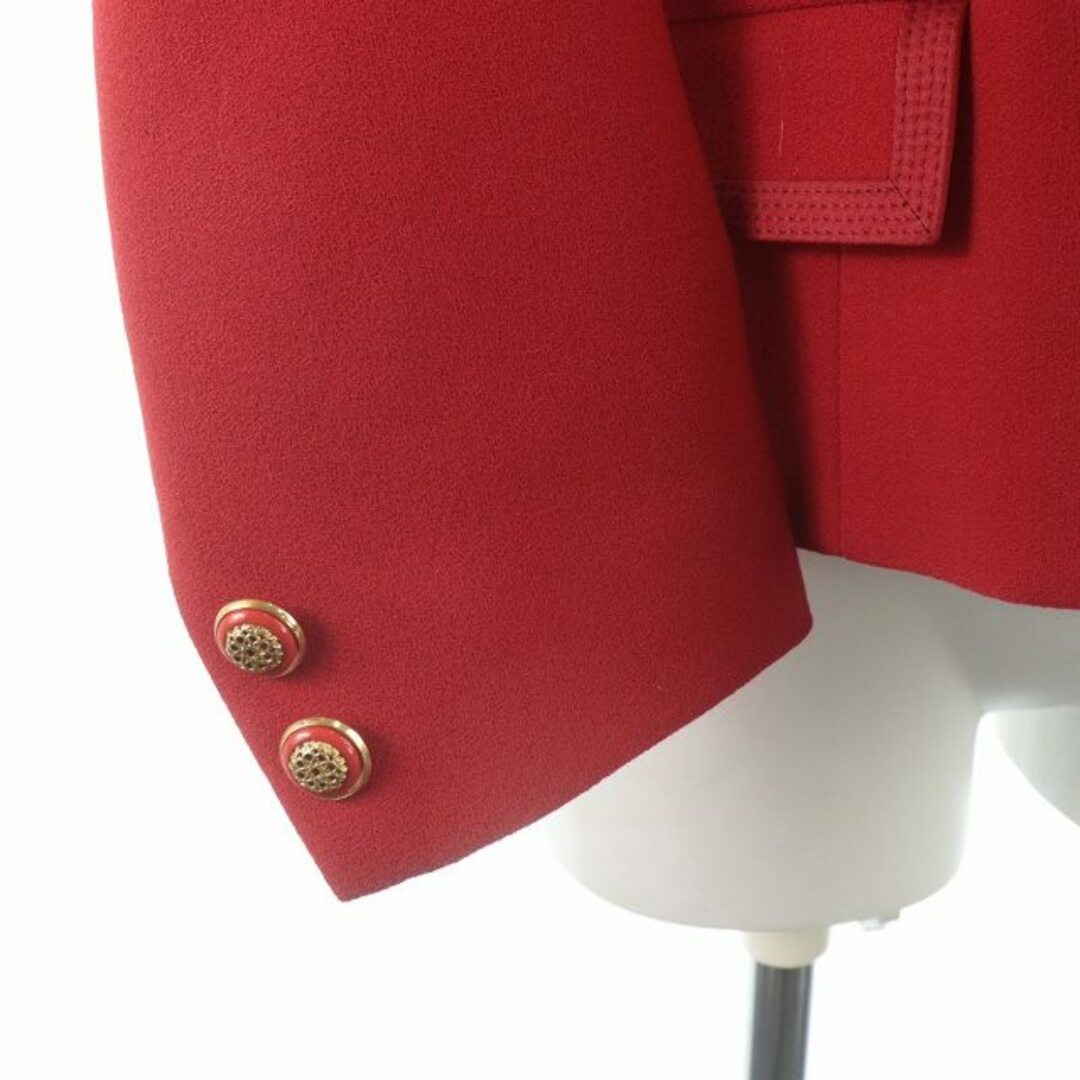 other(アザー)のラピーヌブランシュ テーラードジャケット ダブル 金ボタン ウール 11 L 赤 レディースのジャケット/アウター(その他)の商品写真