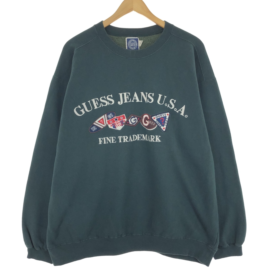 GUESS(ゲス)の古着 ゲス Guess JEANS ロゴスウェットシャツ トレーナー メンズXL 長袖 /eaa426413 メンズのトップス(スウェット)の商品写真